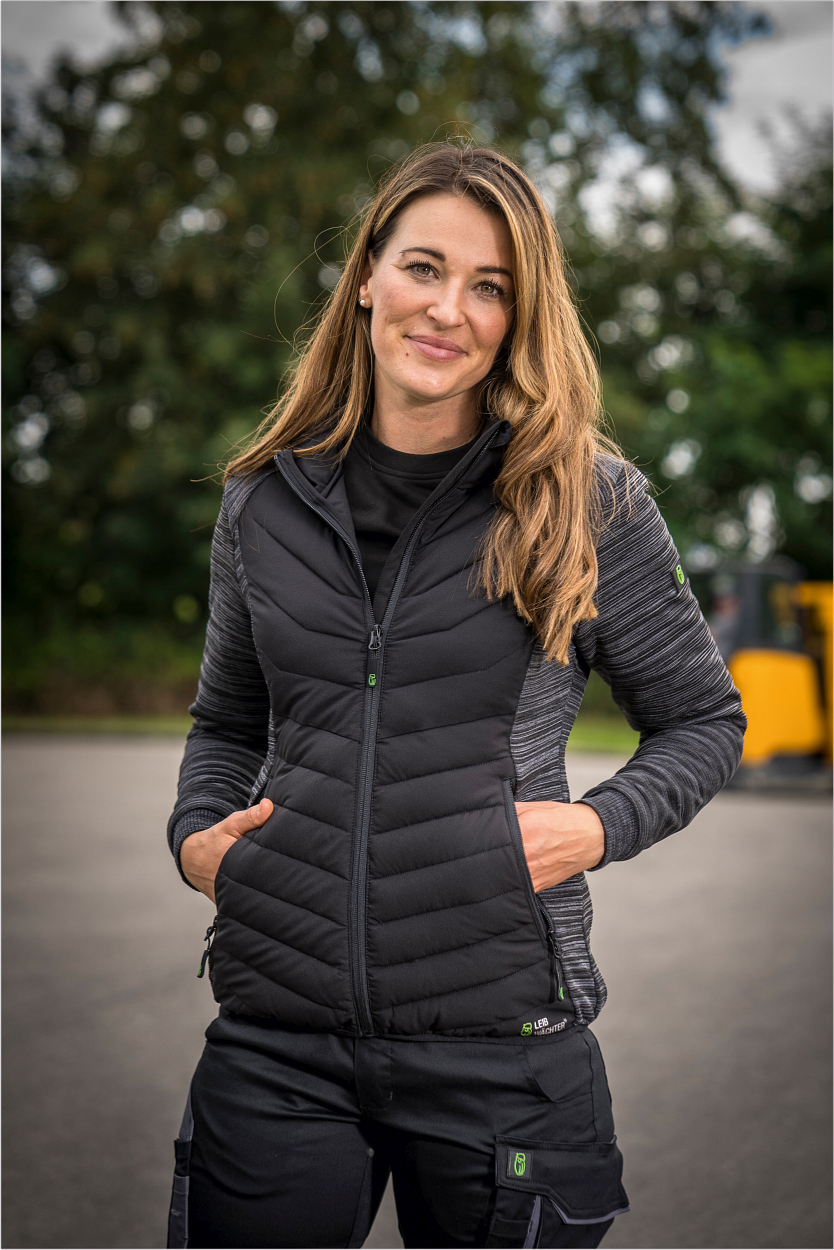 Damen-Hybridjacke CADHYJ05 Casual Line in Schwarz, Gr. 52 von Leibwächter