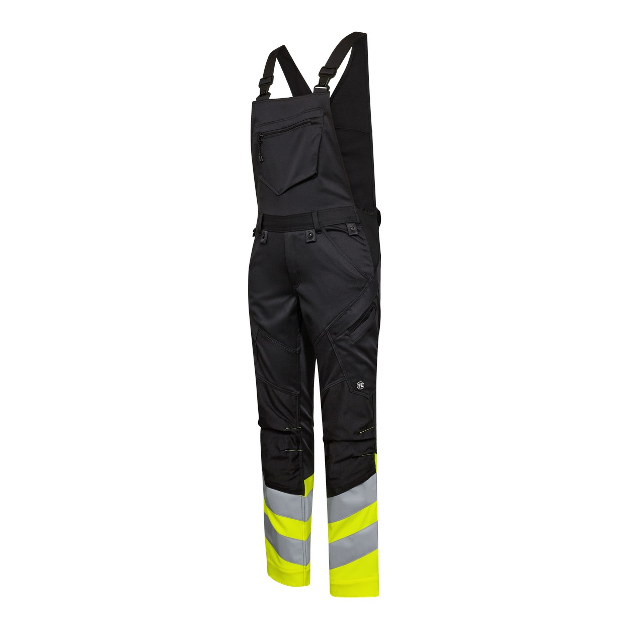 ENGEL Safety Latzhose mit 2-Wege-Stretch in Schwarz/Gelb, Größe 26