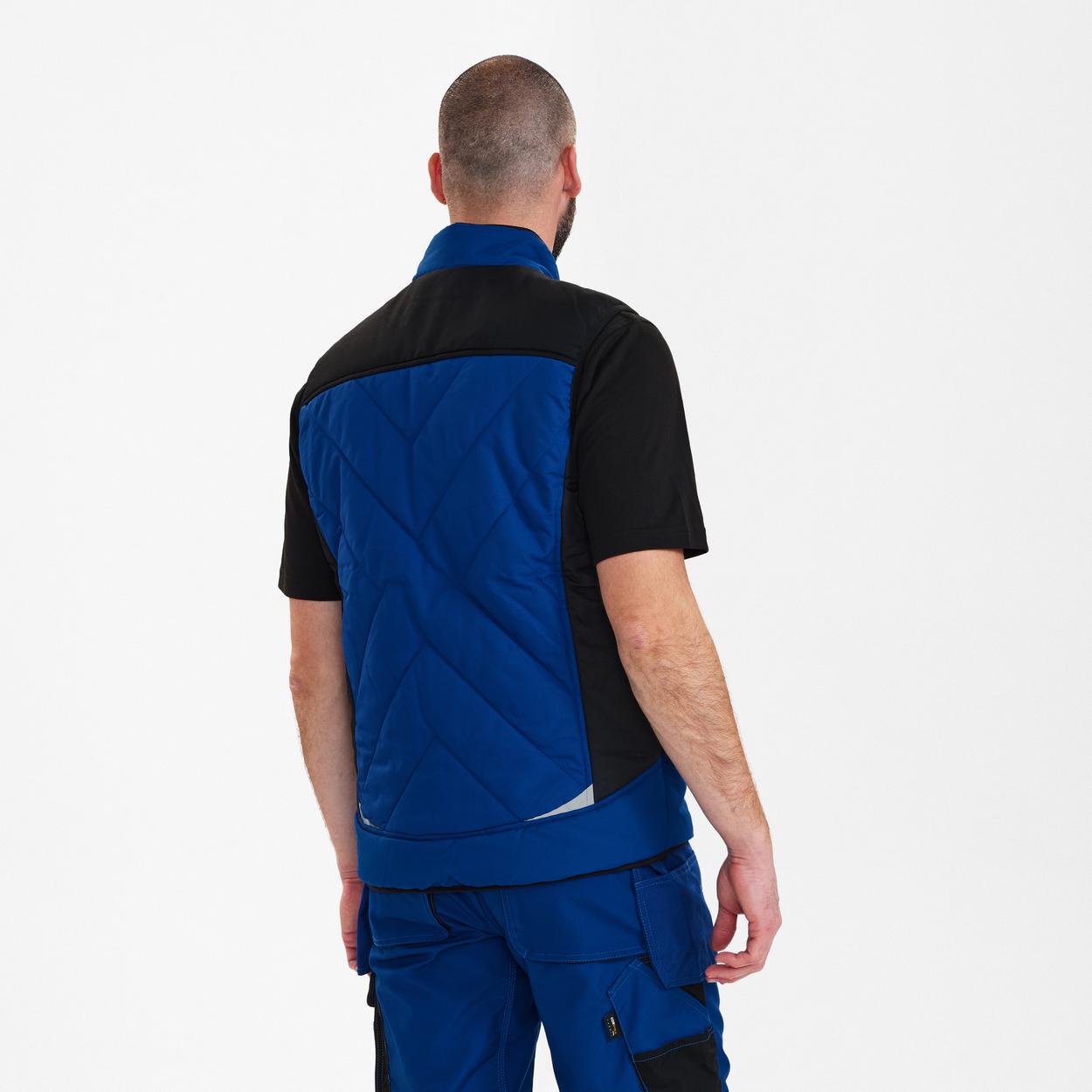 ENGEL Galaxy Stepp-Winterweste in Surfer Blue/Schwarz, Größe XS