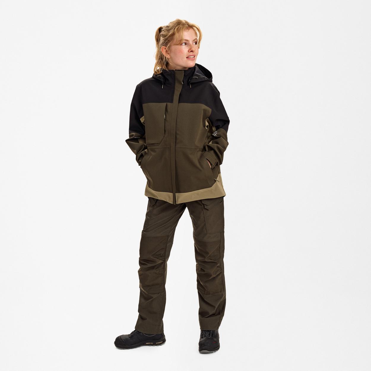 ENGEL Entire Damen Shelljacke in Forest Green/Schwarz, Größe XS