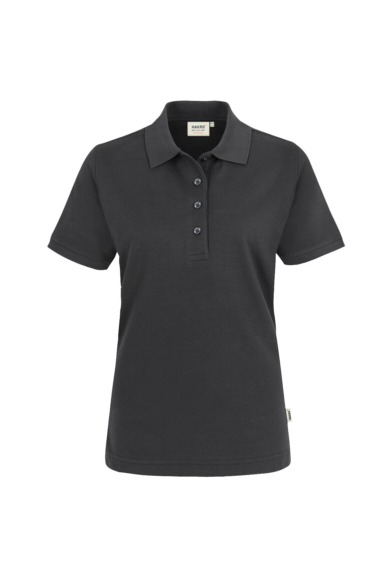 HAKRO 216 Damen Poloshirt MIKRALINAR® in Karbongrau, Größe 6XL