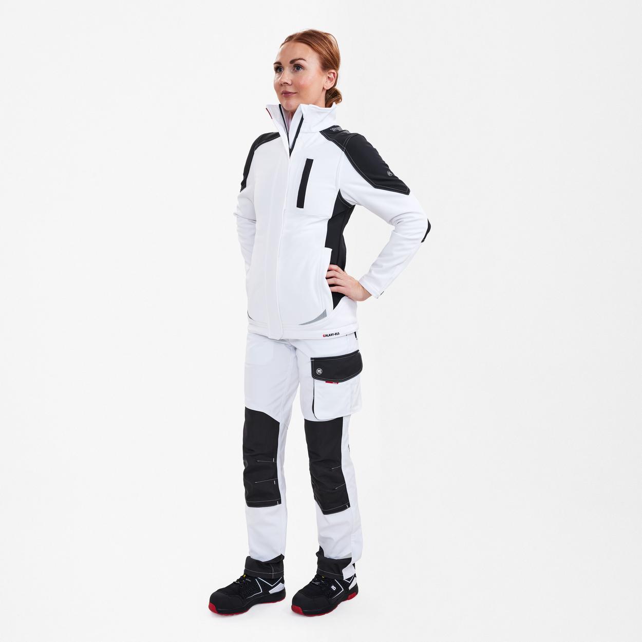 ENGEL Galaxy Damen Softshelljacke in Weiss/Anthrazit Grau, Größe XS