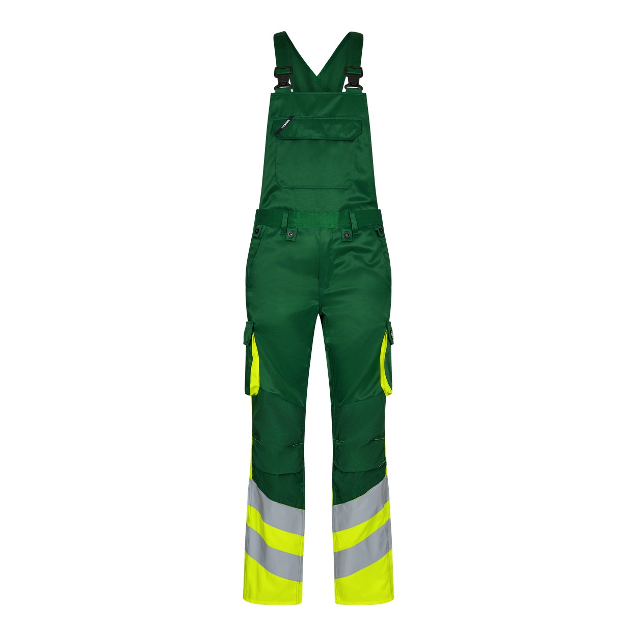 ENGEL Safety Light Latzhose in Green/Hivis yellow, Größe 106