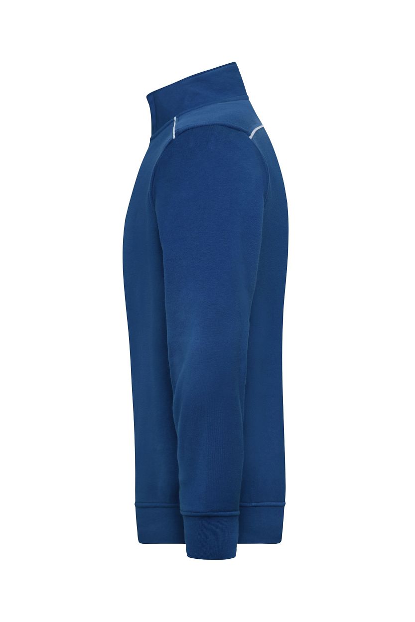 Workwear Half-Zip Sweat - SOLID - "JN895" in Dark-Royal, Größe 6XL - Daiber