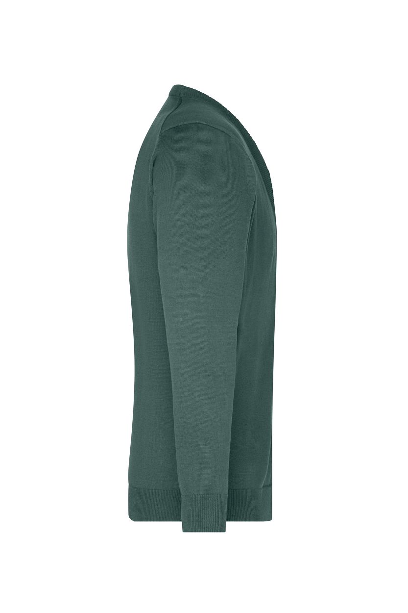 Men's V-Neck Cardigan "JN661" in Forest-Green, Größe 3XL - Daiber