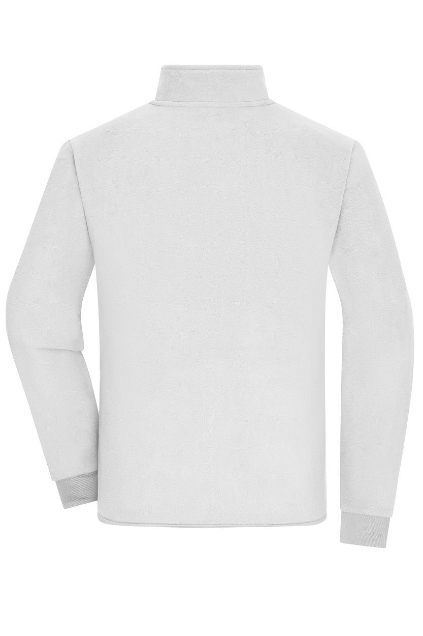 Men's Bonded Fleece Jacket "JN1322" in White/Dark-Grey, Größe 3XL - Daiber