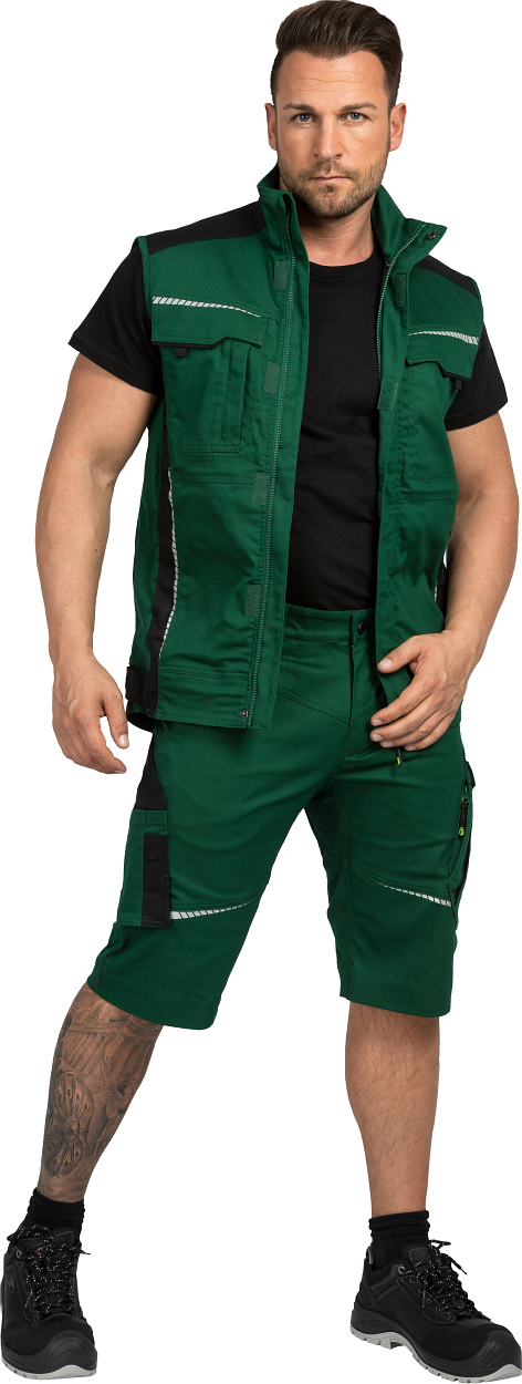 Herren-Shorts Flex Line Grün/Schwarz FLEXK, Gr. 68 von Leibwächter