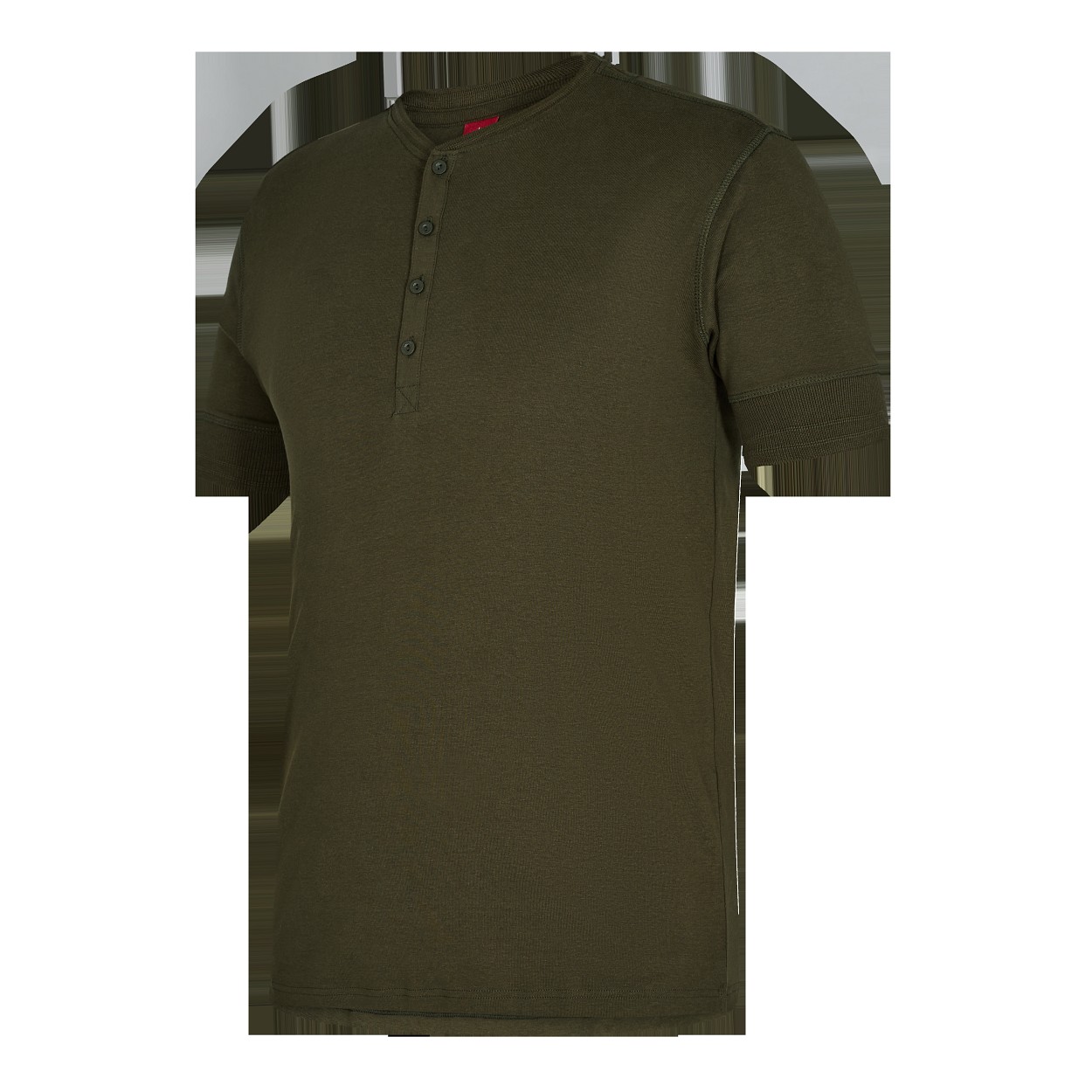 ENGEL Extend Grandad T-Shirt in Forest Green, Größe XS