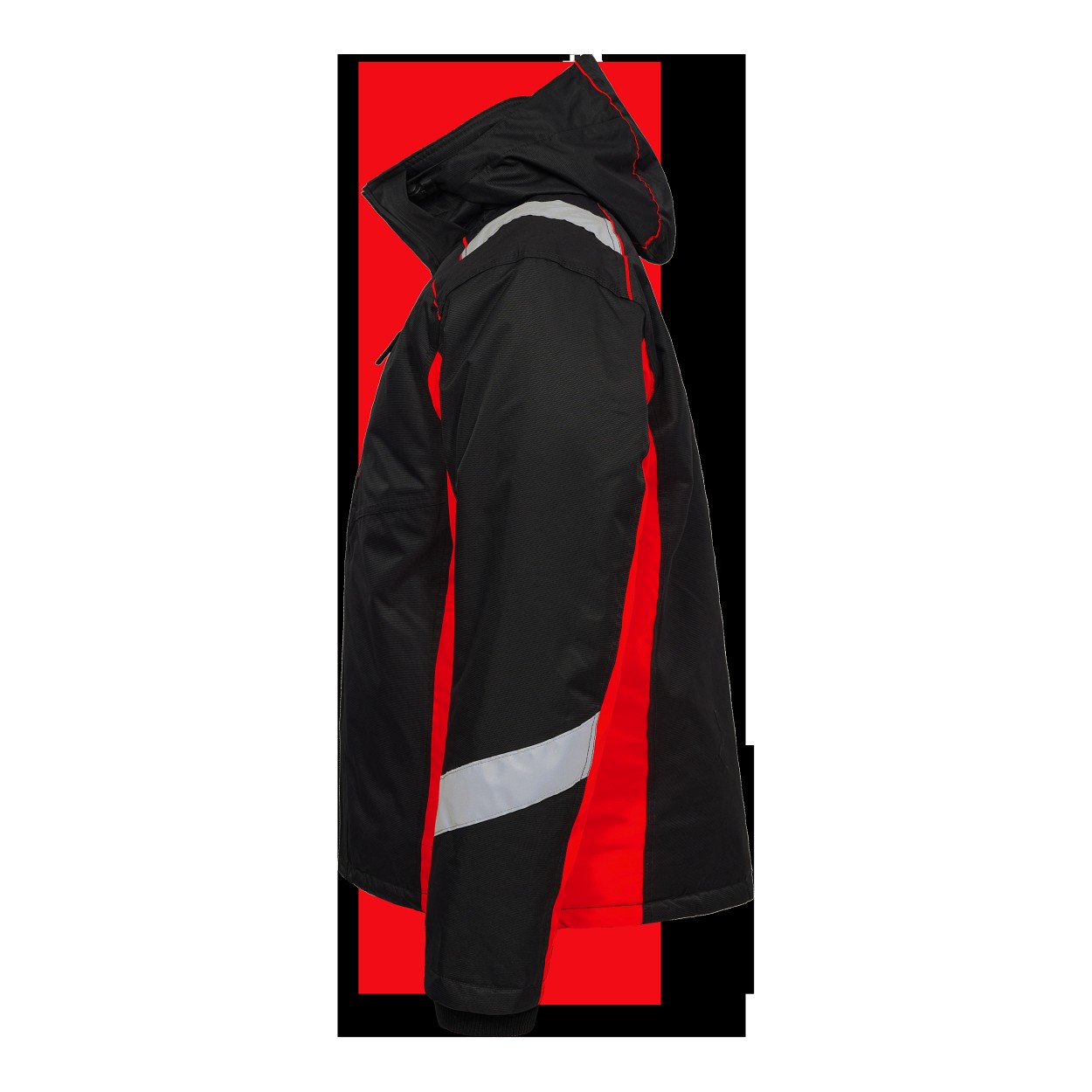 ENGEL Cargo Winterjacke in Schwarz/Rot, Größe XS