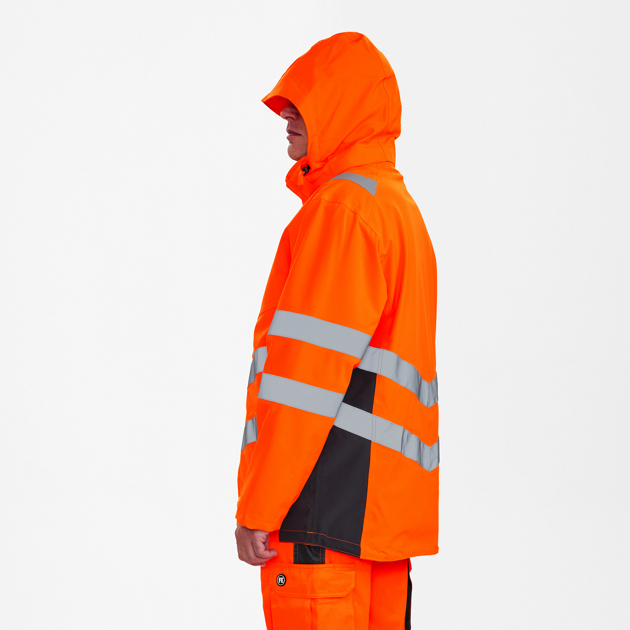 ENGEL Safety Shellparka in Orange/Anthrazit Grau, Größe XS