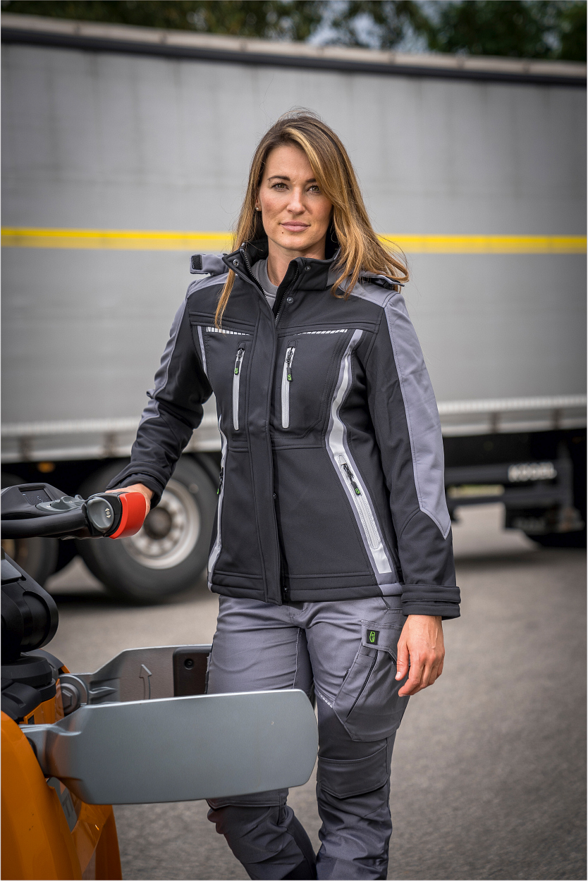 Damen-Bundhose Flex Line Grau/Schwarz FLXDH, Gr. 52 von Leibwächter