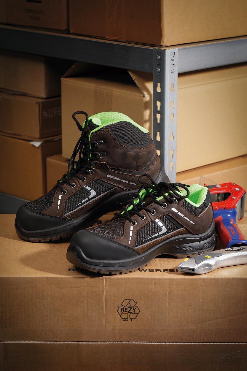 Stiefel niedrig L6315 Bremen in Schwarz/Braun, Gr. 47 von Leibwächter