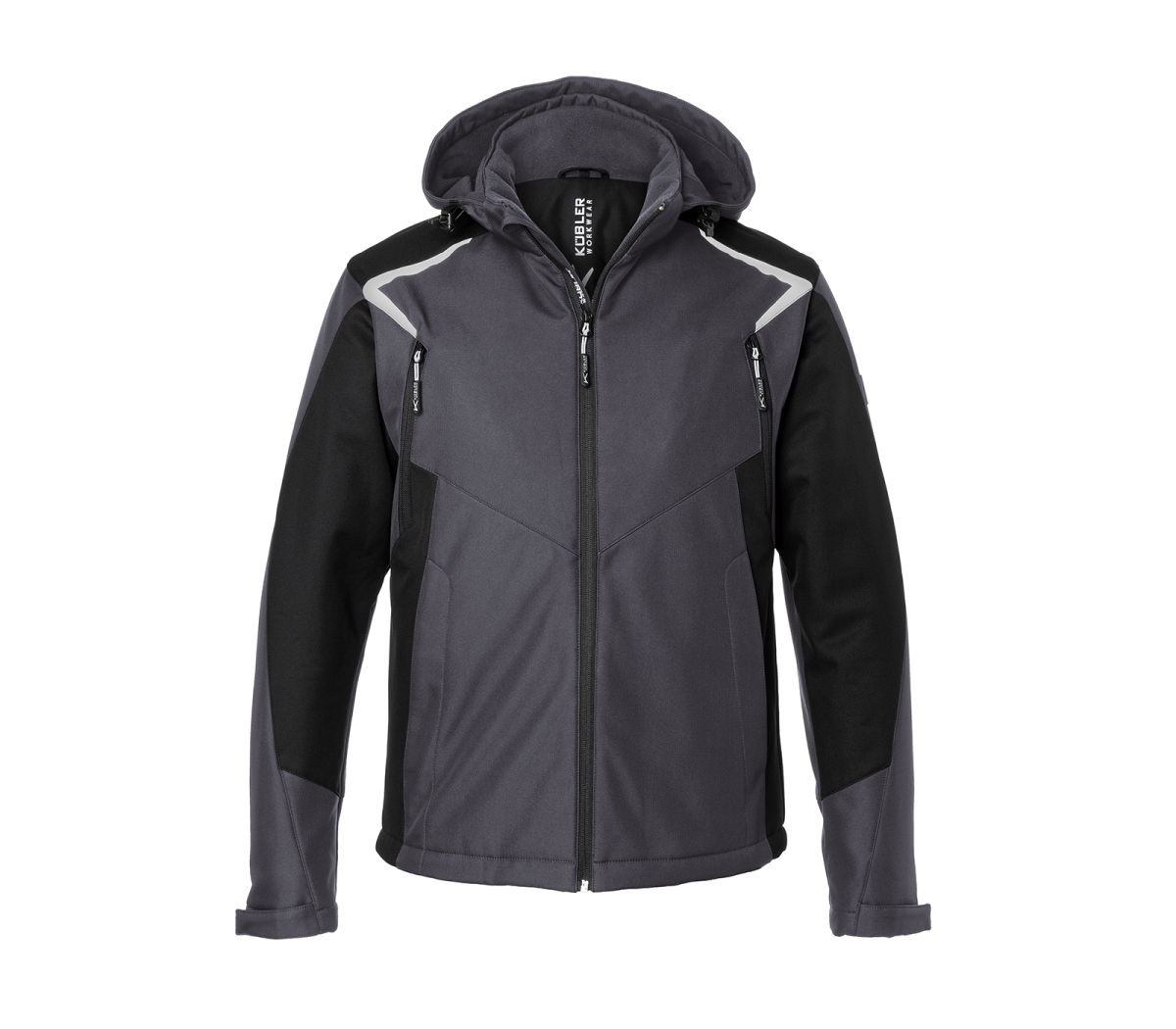 KÜBLER BODYFORCE Winter Softshell Jacke in Anthrazit / Schwarz, Größe M