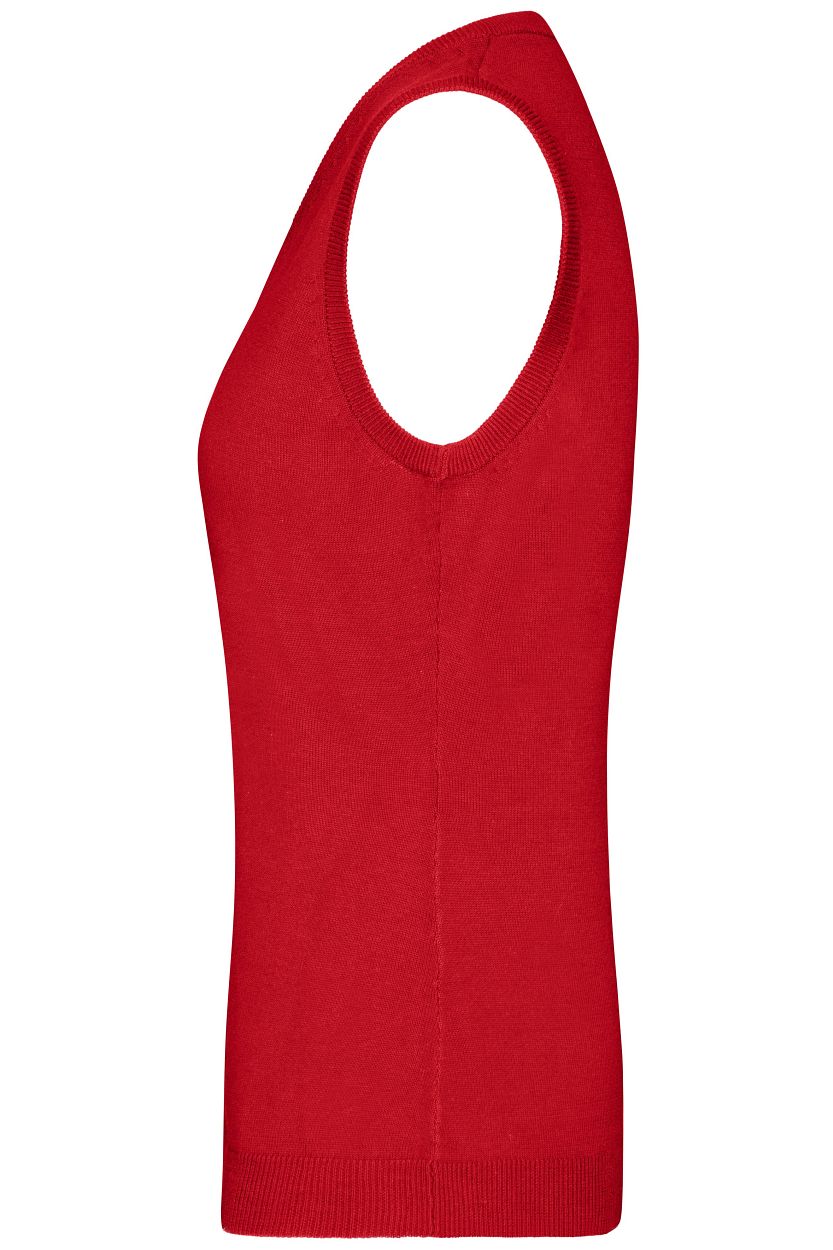 Ladies' V-Neck Pullunder "JN656" in Red, Größe 2XL - Daiber