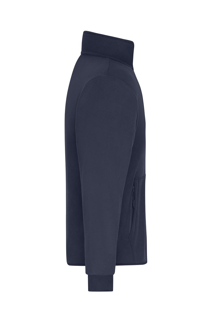 Men's Bonded Fleece Jacket "JN1322" in Navy/Dark-Grey, Größe 3XL - Daiber