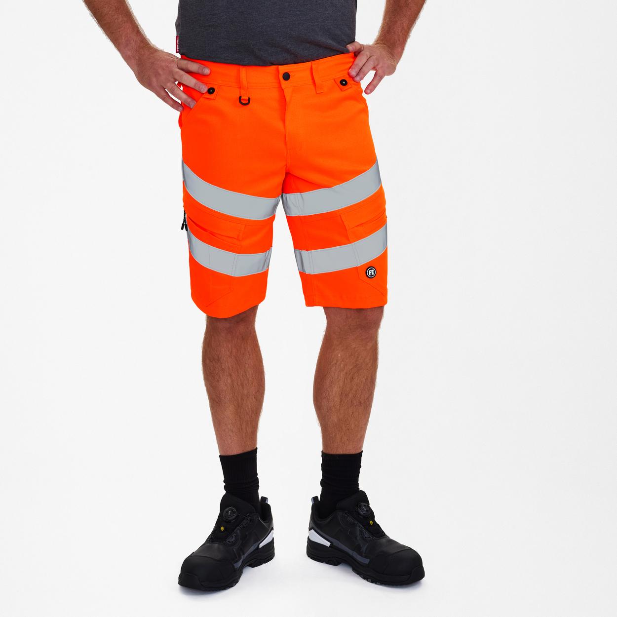 ENGEL Safety Arbeitsshorts mit 2-Wege-Stretch in Hi-vis Orange, Größe 54