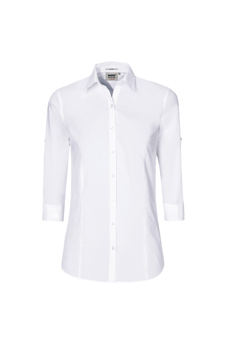 HAKRO 120 3/4-Arm-Vario Bluse MIKRALINAR® in Weiß, Größe 6XL