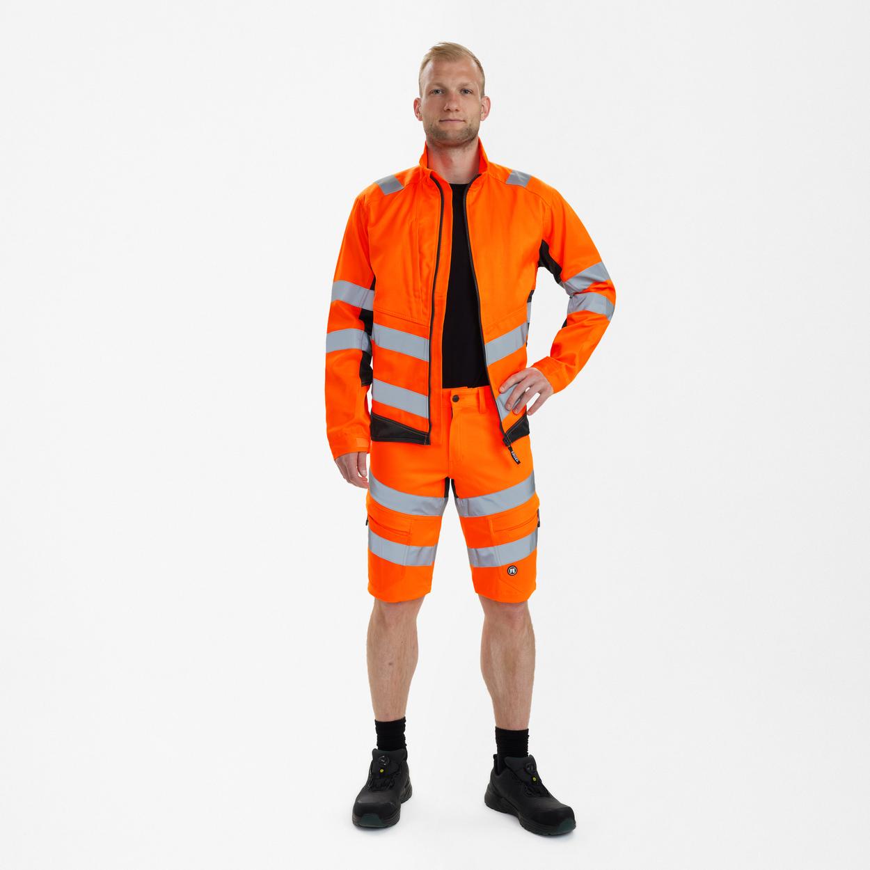 ENGEL Safety Light Arbeitsjacke in Orange/Anthrazit Grau, Größe XS