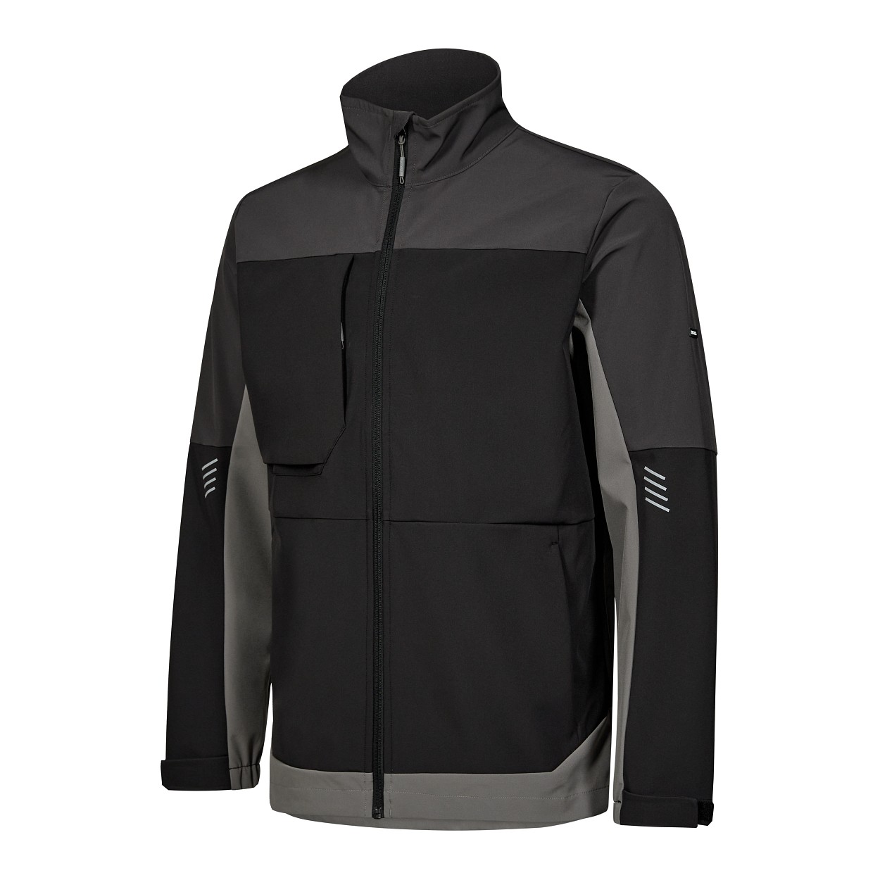 ENGEL Entire Softshelljacke in Schwarz/Anthrazit Grau, Größe XS