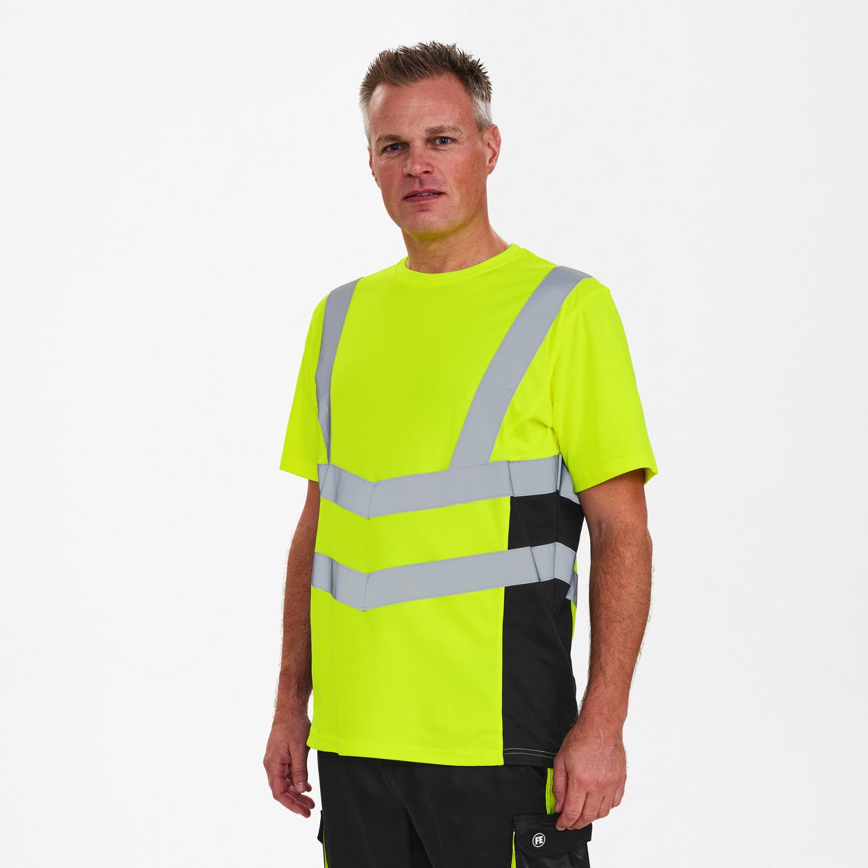 ENGEL Safety T-Shirt in Gelb/Schwarz, Größe XS