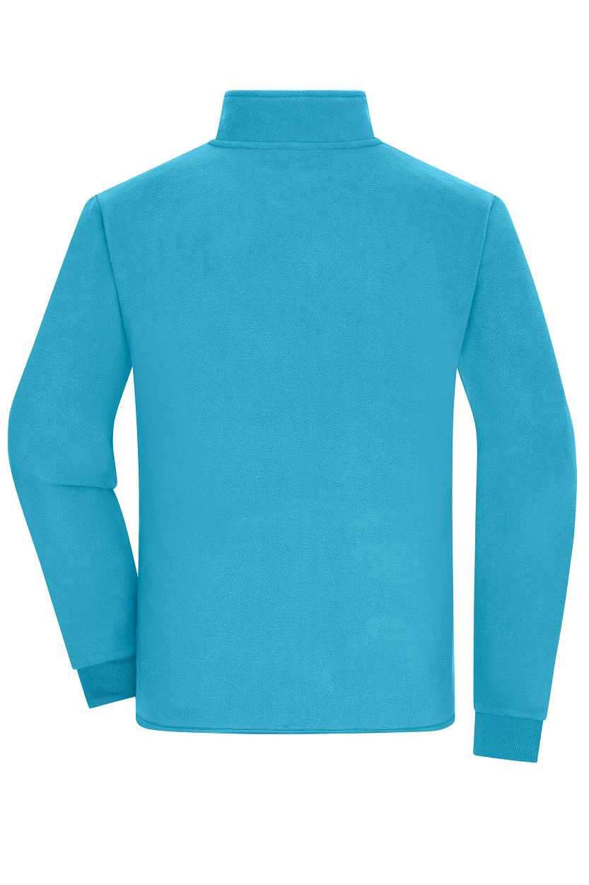 Men's Bonded Fleece Jacket "JN1322" in Turquoise/Dark-Grey, Größe 3XL - Daiber