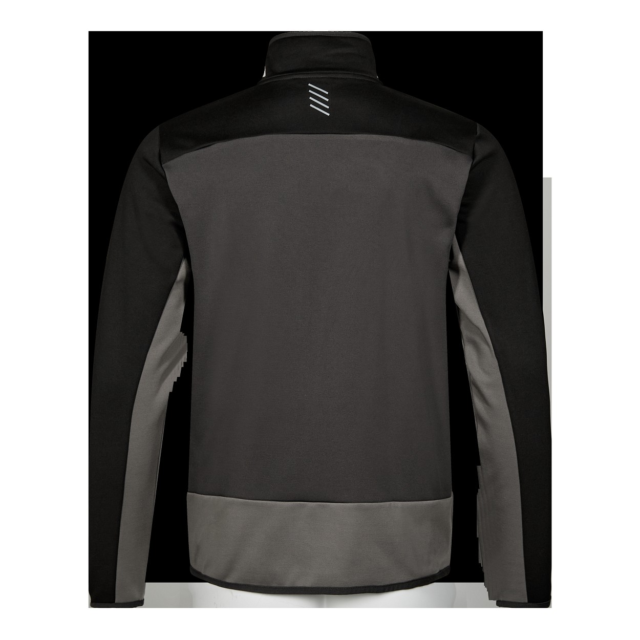 ENGEL Entire Midlayer-Cardigan in Anthrazitgrau/Schwarz, Größe XS