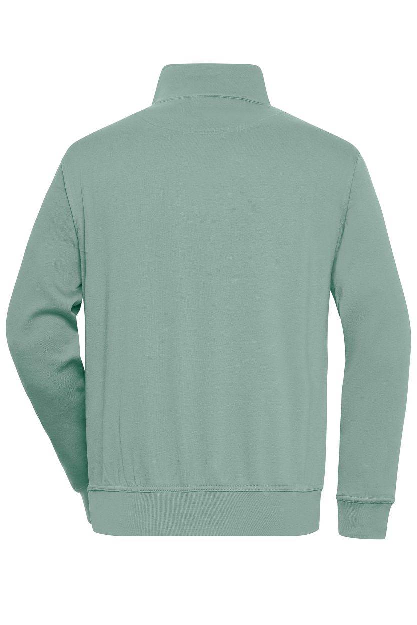 Workwear Half-Zip Sweat "JN831" in Foggy-Green, Größe 6XL - Daiber