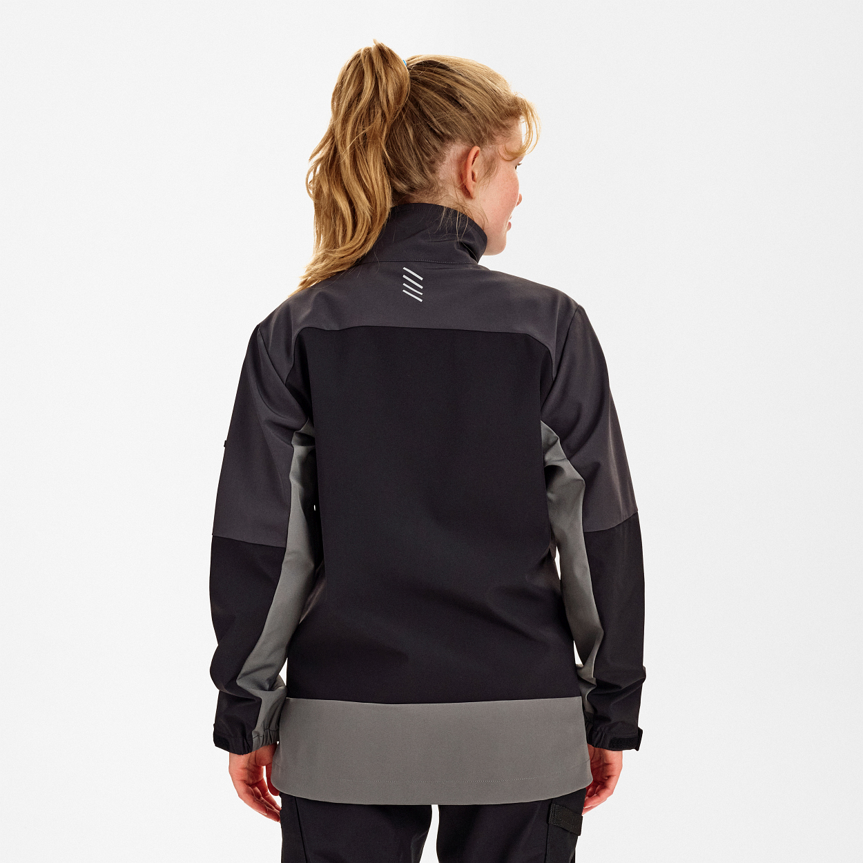 ENGEL Entire Damen Softshelljacke in Schwarz/Anthrazit Grau, Größe 3XL