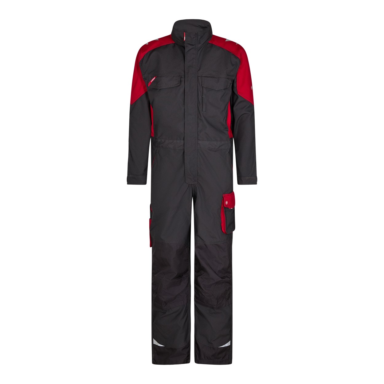 ENGEL Galaxy Overall in Anthrazit Grau/Tomato Red, Größe XS