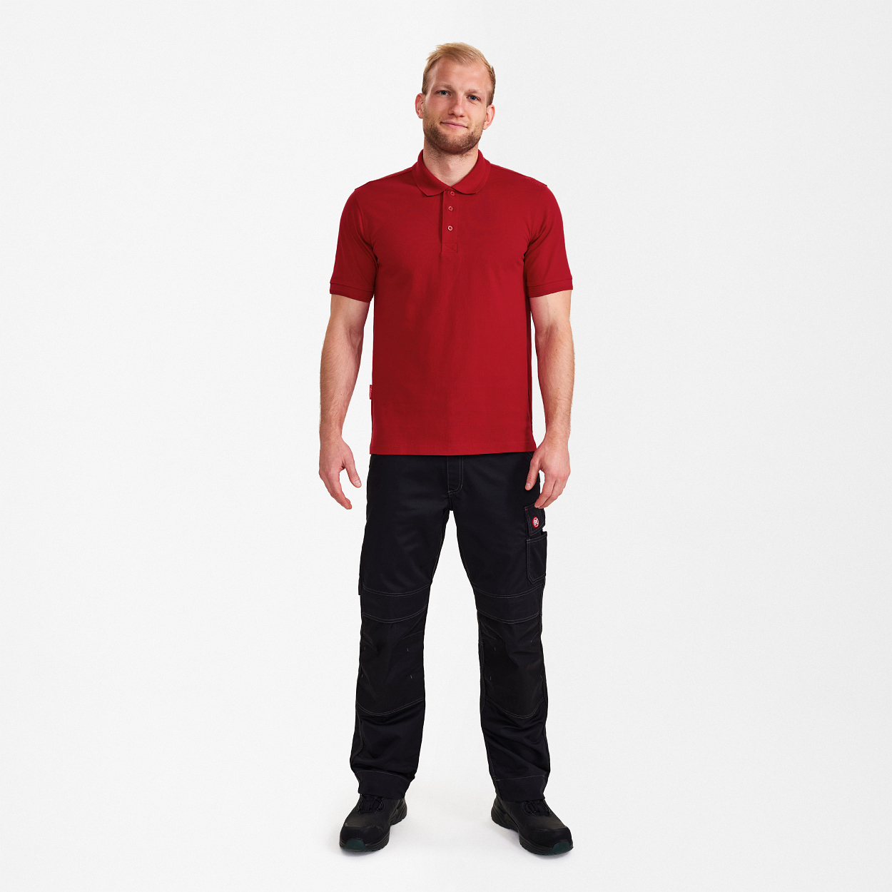 ENGEL Extend Poloshirt in Tomato Red, Größe 2XL