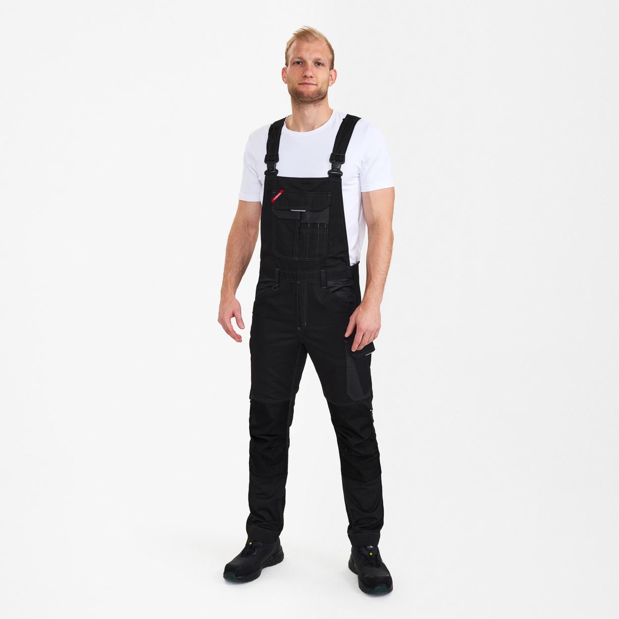 ENGEL Venture Latzhose in Schwarz/Anthrazit Grau, Größe 26