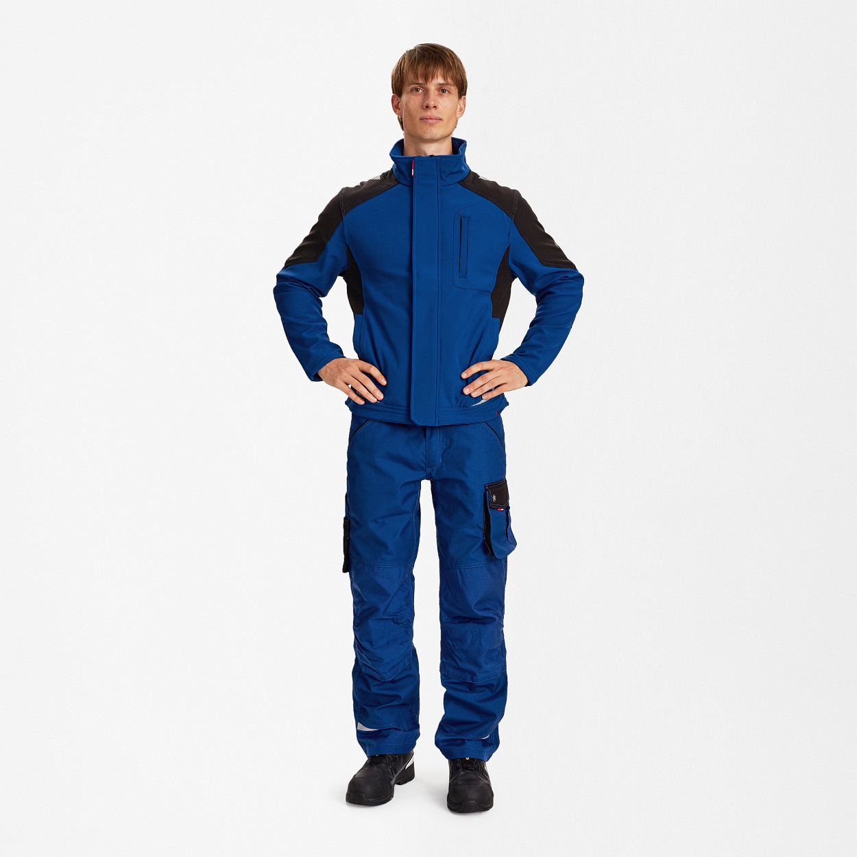 ENGEL Galaxy Softshelljacke in Surfer Blue/Schwarz, Größe XS