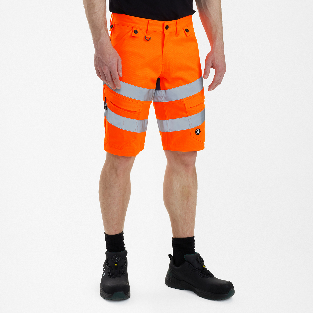 ENGEL Safety Arbeitsshorts mit 2-Wege-Stretch in Orange/Blue ink, Größe 54