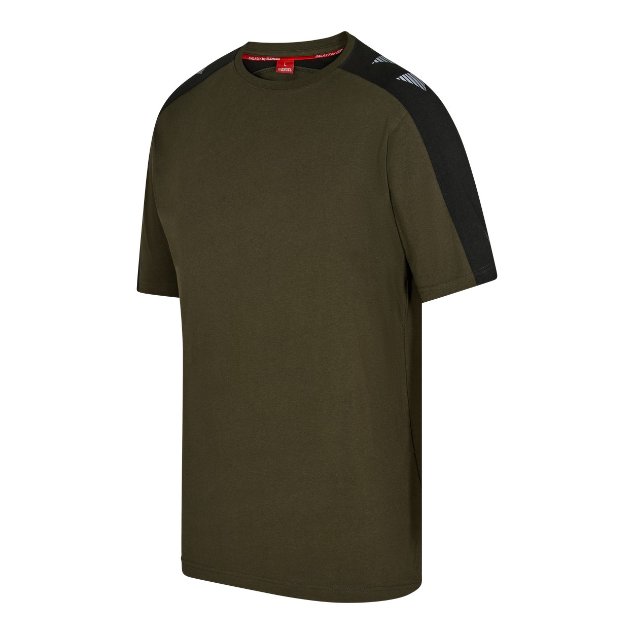 ENGEL Galaxy T-Shirt in Forest Green/Schwarz, Größe XS