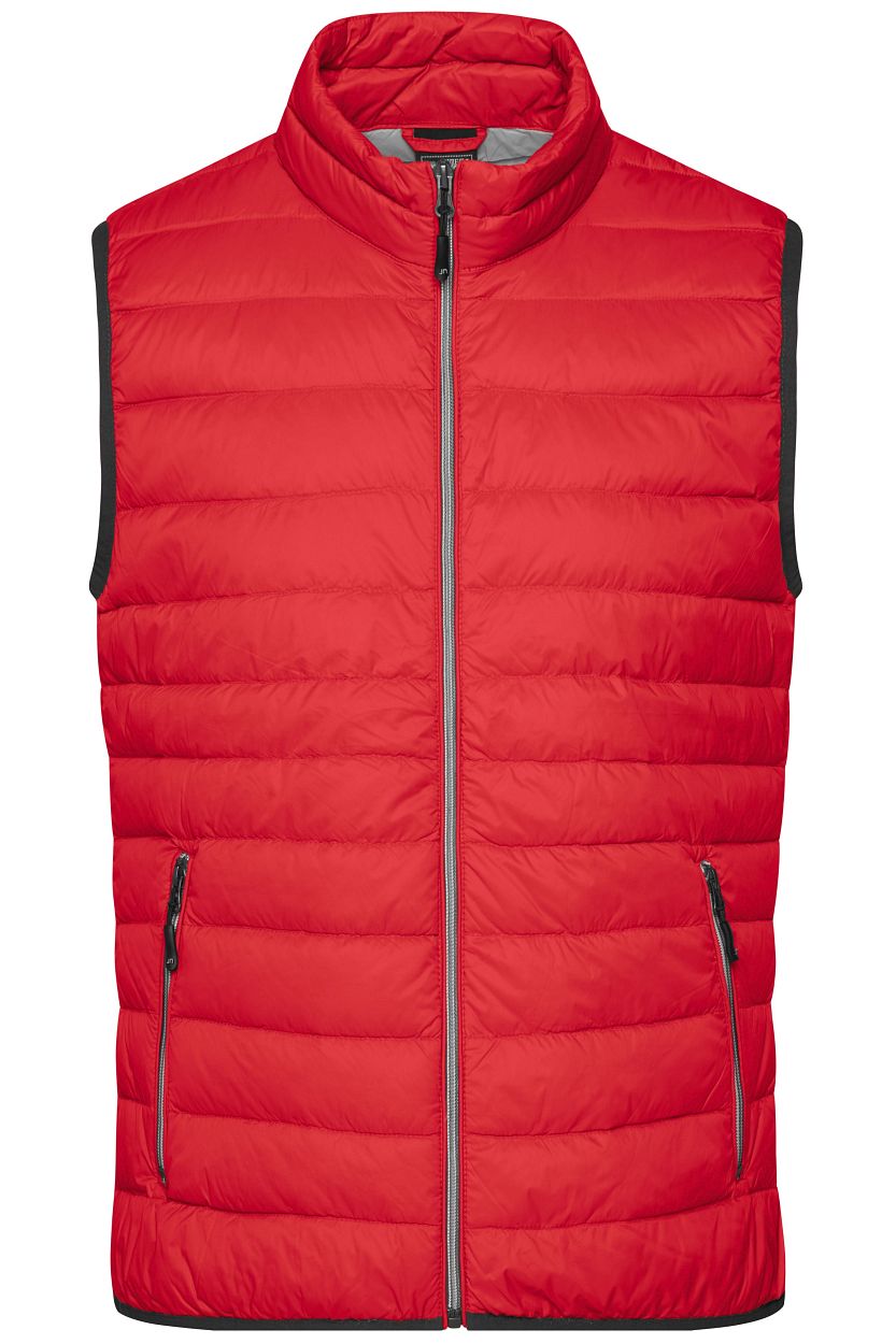 Men's Down Vest "JN1138" in Red/Silver, Größe 3XL - Daiber