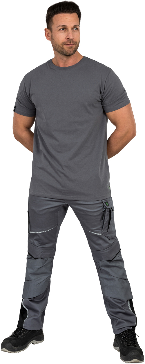 T-Shirt Rundhals "Tom" Classic Line Grau LWTR, Gr. 2XL von Leibwächter