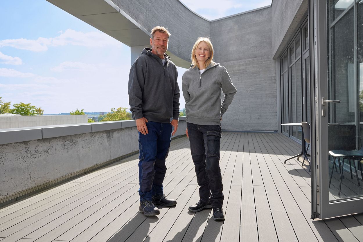 ORGANIC Workwear Half-Zip Hoody OCS Blended "JN839" in Navy, Größe 6XL - Daiber