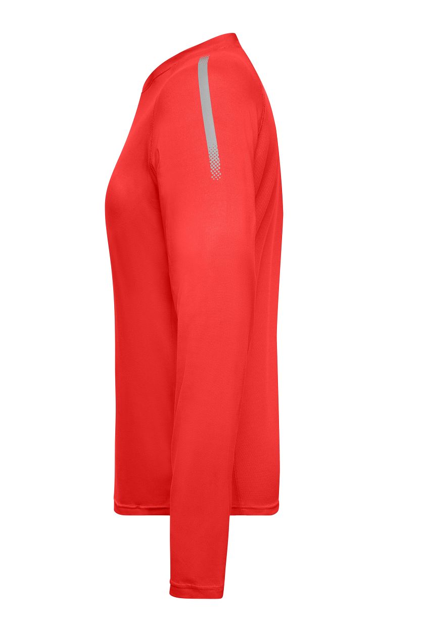 Ladies' Sports Shirt Long-Sleeved GRS "JN521" in Bright-Red, Größe 2XL - Daiber
