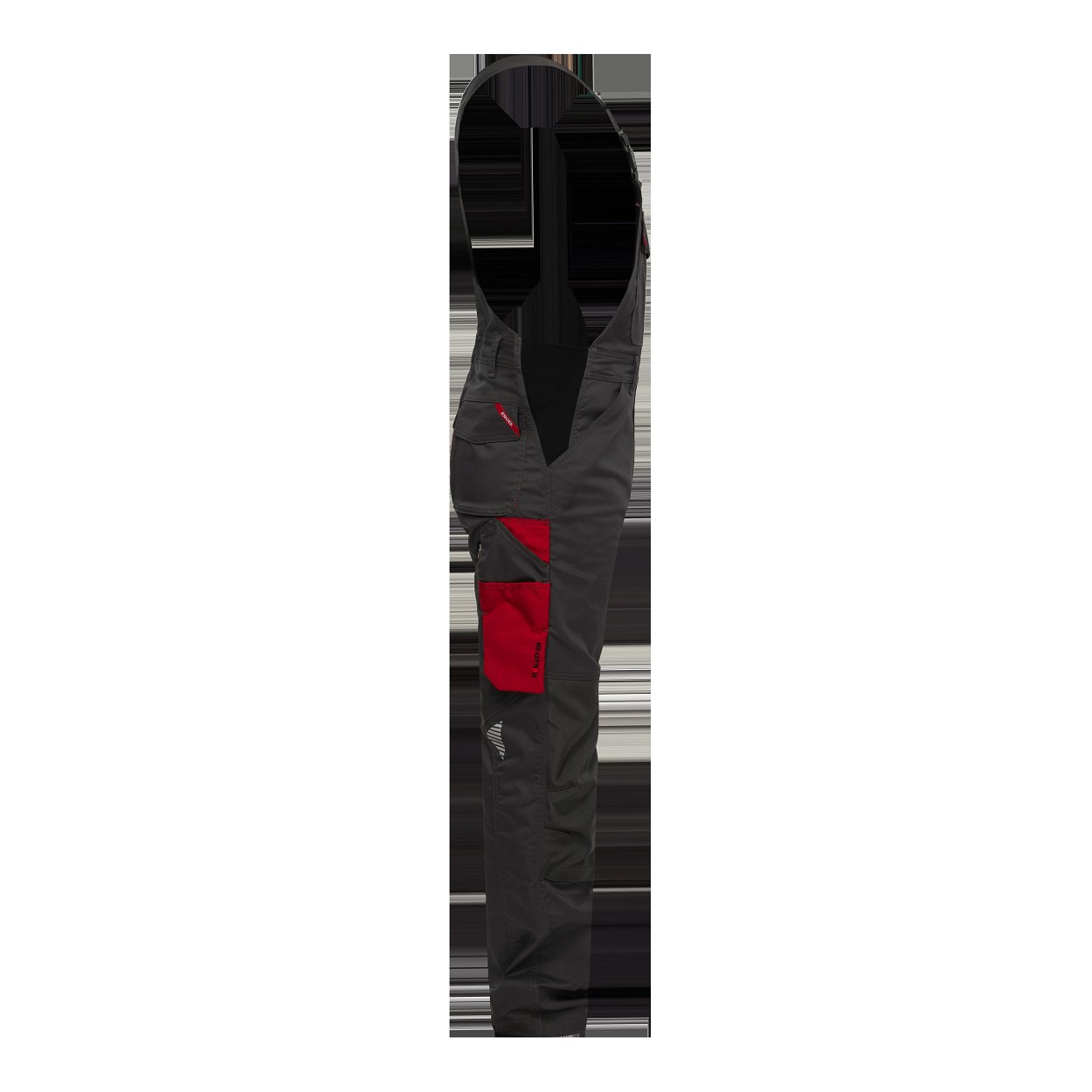 ENGEL Galaxy Latzhose mit 2-Wege-Stretch in Anthrazit Grau/Tomato Red, Größe 106