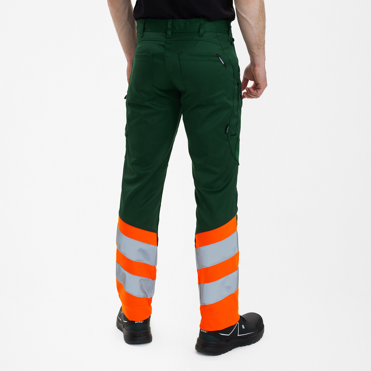 Safety Hose in Grün/Orange, Größe 26
