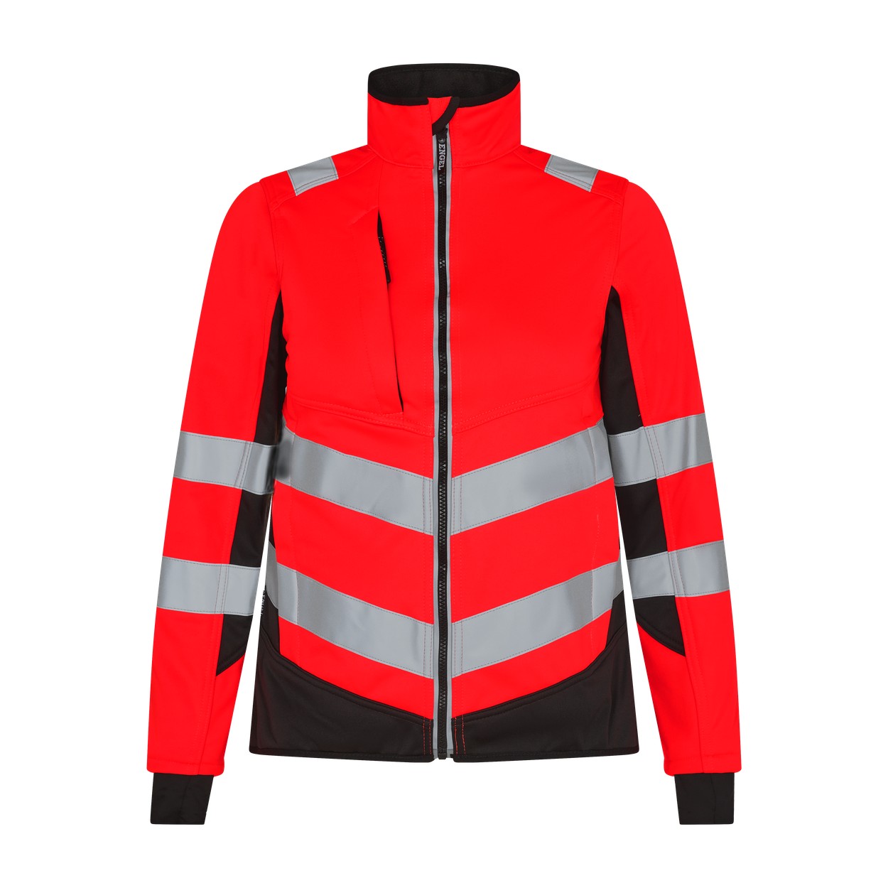 ENGEL Safety Damen Softshelljacke in Rot/Schwarz, Größe XS