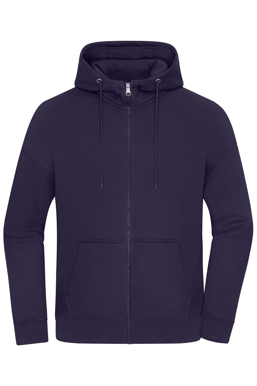 Oversized Hooded Jacket UNISEX OCS Blended & RCS "8043" in Deep-Purple, Größe 3XL - Daiber