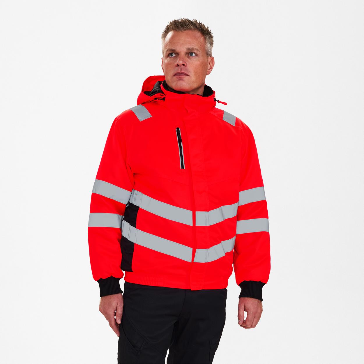 ENGEL Safety Pilotjacke in Rot/Schwarz, Größe XS