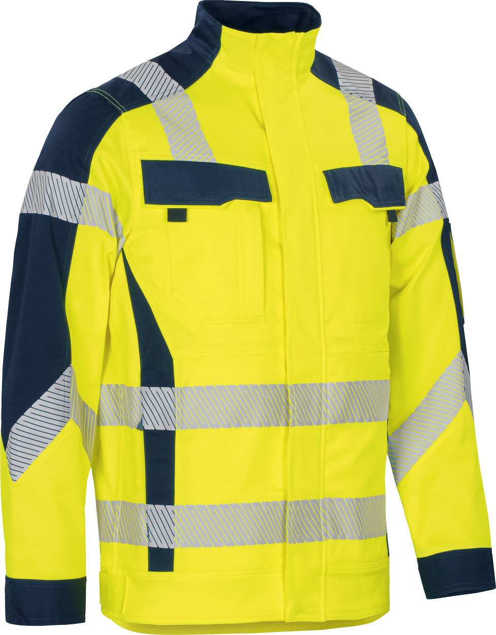 Jacke Flex-HiVis leuchtgelb-marine in Gr. XXL von Vizwell