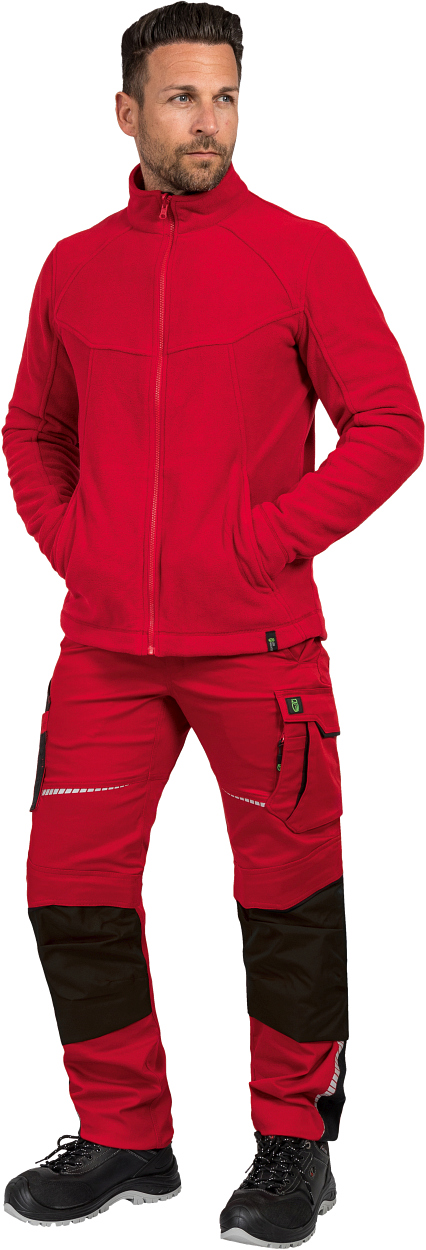Polar-Fleecejacke Unisex CAFLJ, Gr. 3XL von Leibwächter Bundhose Flex Line in Rot-Schwarz, Gr. 98 von Leibwächter
