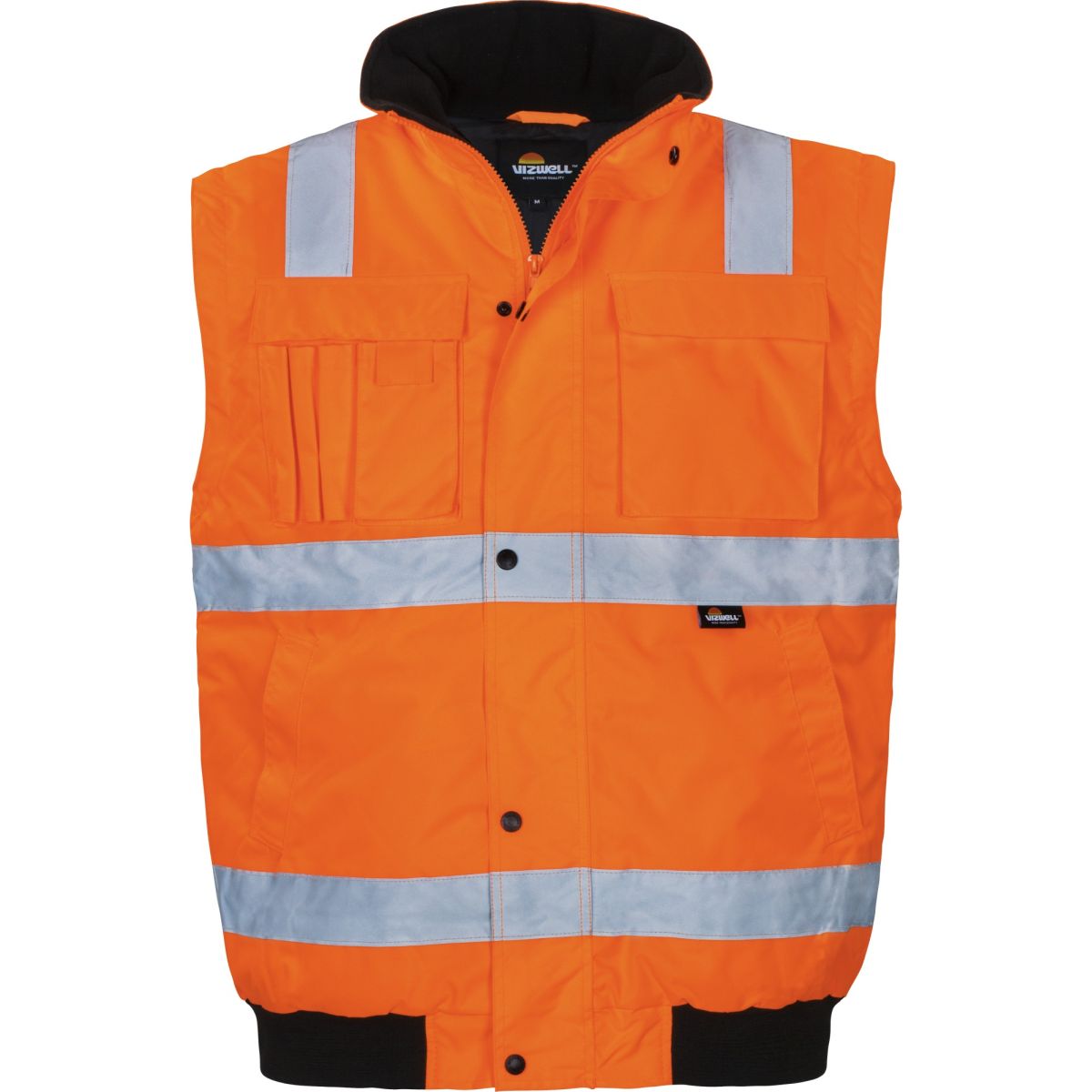 Pilotenjacke mit Schulterreflex leuchtorange von Vizwell