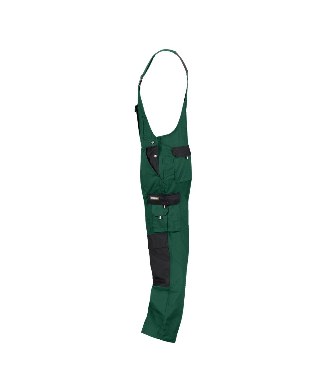 Zweifarbige Arbeitslatzhose mit Kniepolstertaschen "DASSY® Versailles" in FLASCHENGRÜN/SCHWARZ, Größe 58 - langer Schritt PESCO61