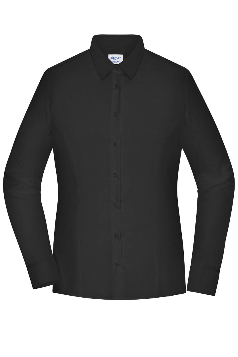 Ladies' Shirt - SLIM FIT - "JN1371" in Black, Größe 2XL - Daiber