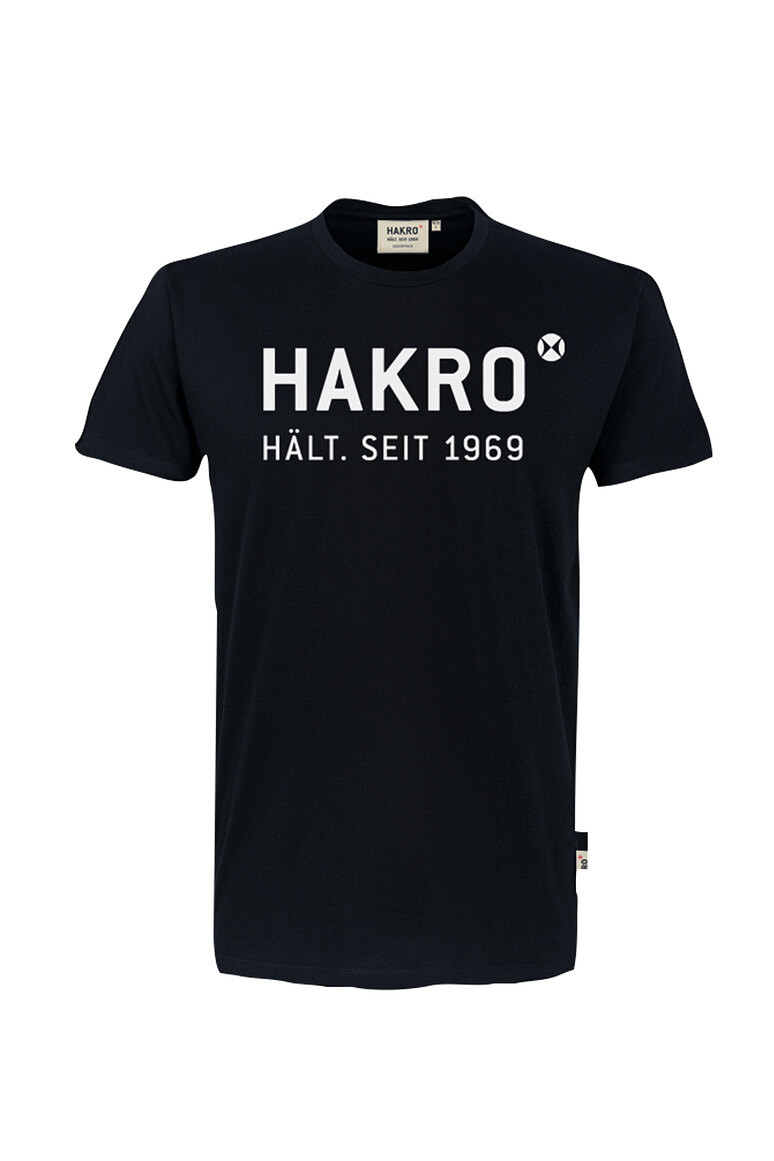 HAKRO 1969 T-Shirt Logo in schwarz, Größe 3XL