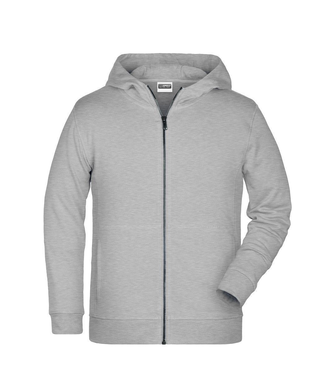 Children's Zip Hoody OCS Blended & RCS "8026K" in Grey-Heather, Größe 2XL - Daiber